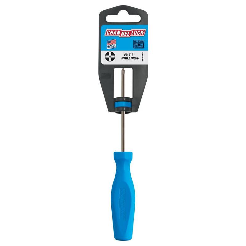 Destornillador de estrella Channellock de 3 pulgadas con mango azul de tres lóbulos - P030H