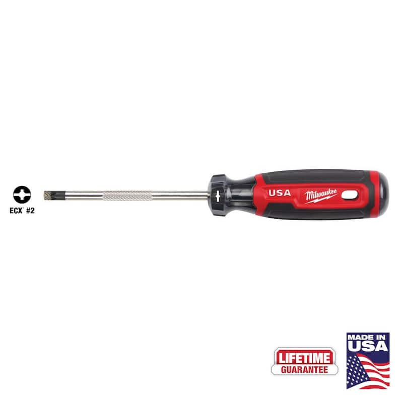 Destornillador Milwaukee de 4 pulgadas #2 ECX con agarre acolchonado - MT216