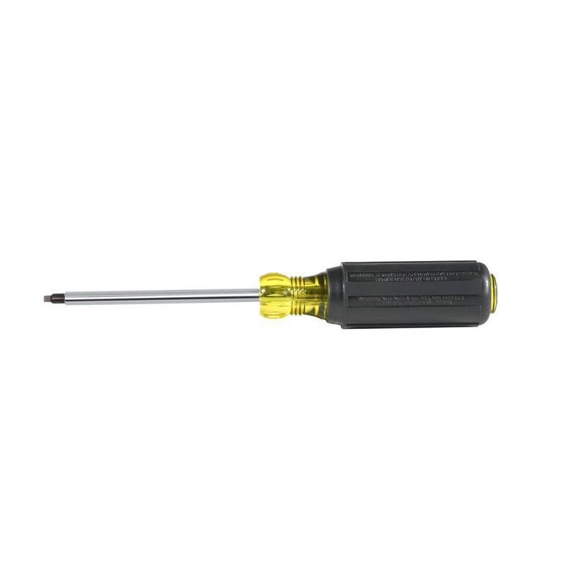 Klein Tools #2 Square- Recess Tip Screwdriver con mango de agarre acolchonado, 4 pulgadas de largo - 662