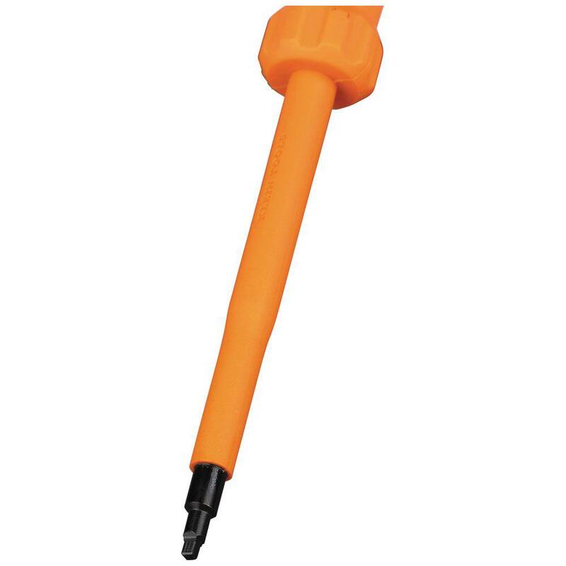 Punta cuadrada #1 de Klein Tools, desarmador aislado con mango de 4 pulgadas - 6884INS