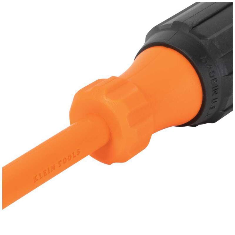 Destornillador aislado de punta cuadrada #2 de Klein Tools de 6 pulgadas con vástago redondo - 6846INS