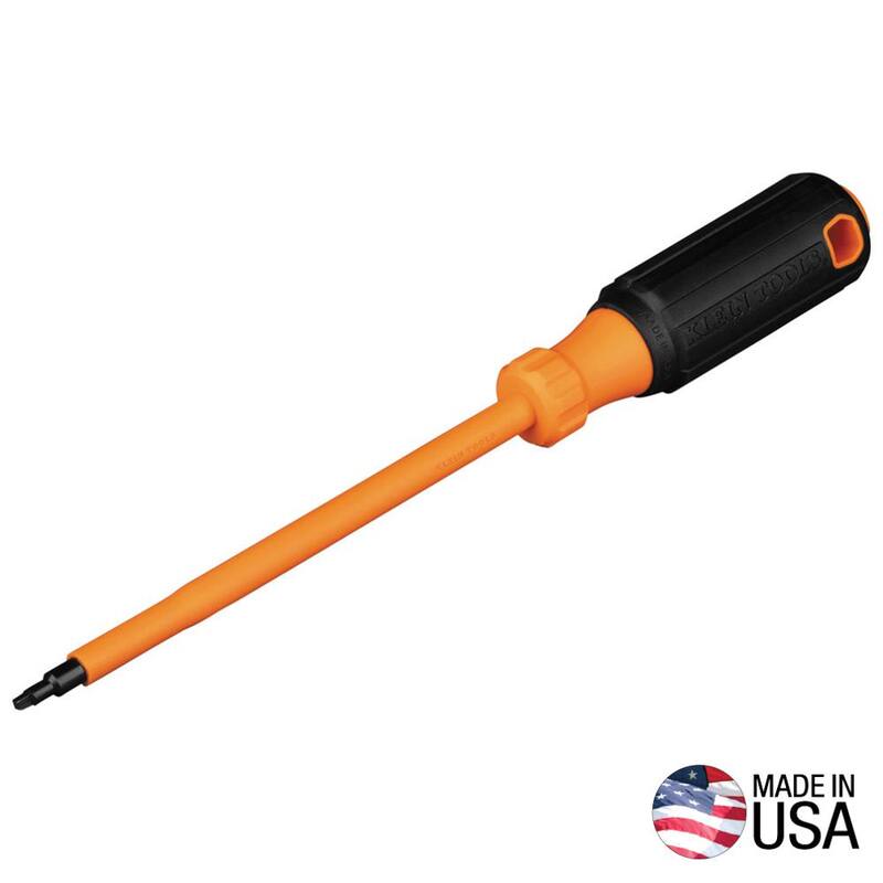 Klein Tools Punta Cuadrada #1, Desarmador Aislado de 6 pulgadas - 6886INS