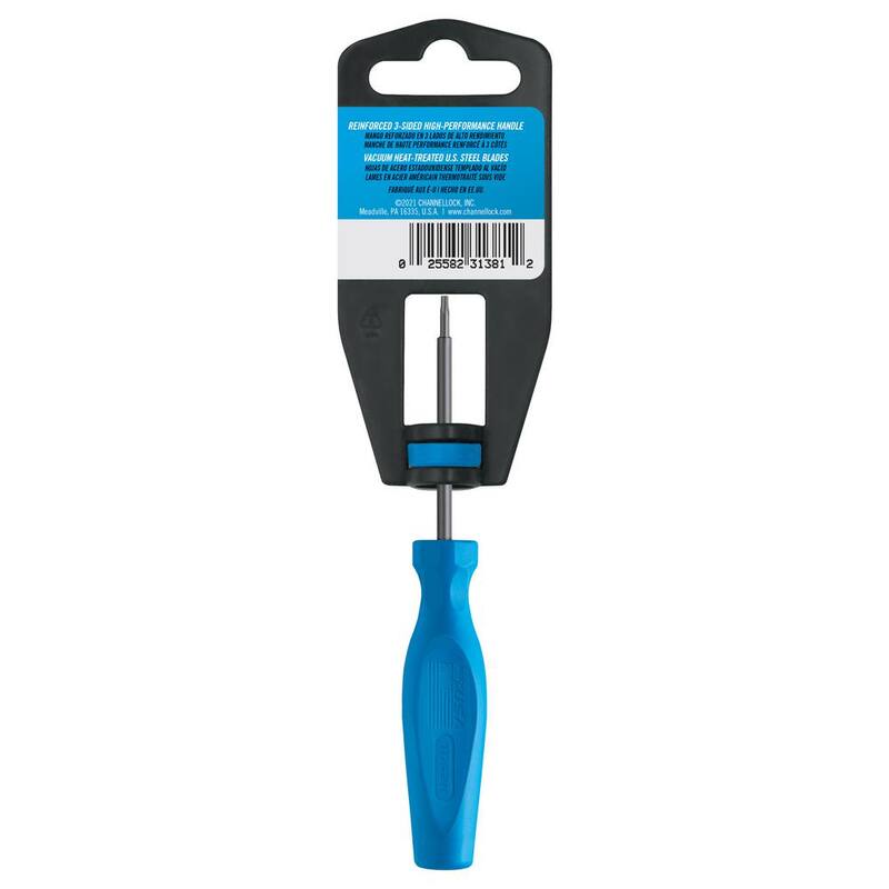 Destornillador de Torx T6 de 6 pulgadas de Channellock con mango de alto rendimiento de 3 lados - T062H
