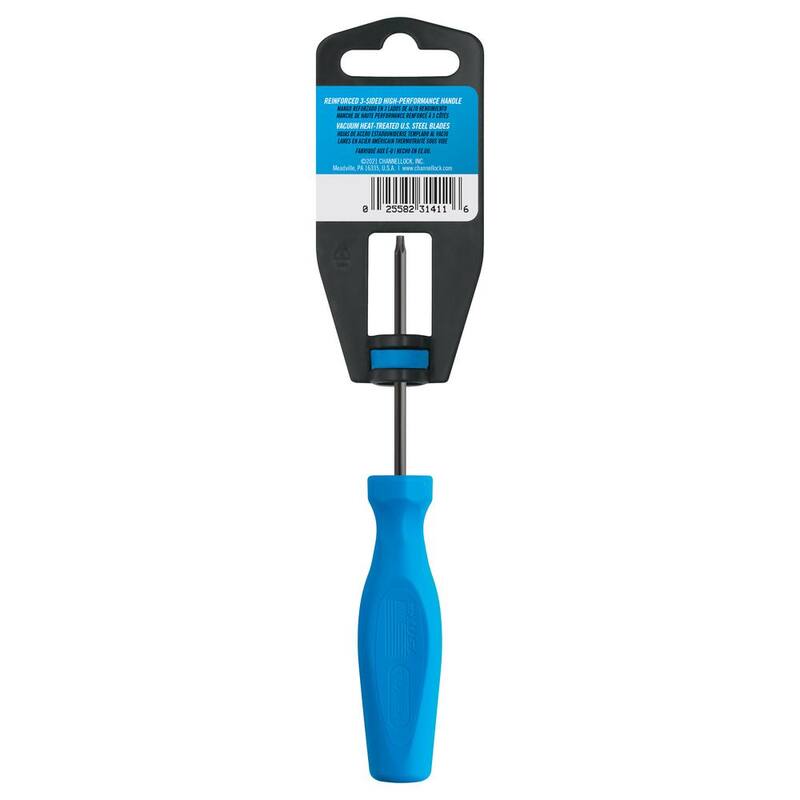 Destornillador Torx T9 de 2.5 pulgadas de Channellock con mango de alto rendimiento de 3 lados - T092H