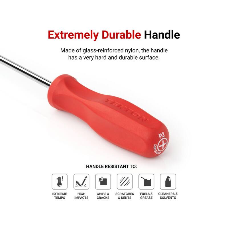 Destornillador de punta Torx T10 con mango resistente TEKTON (hoja de óxido negro) - DST11100.