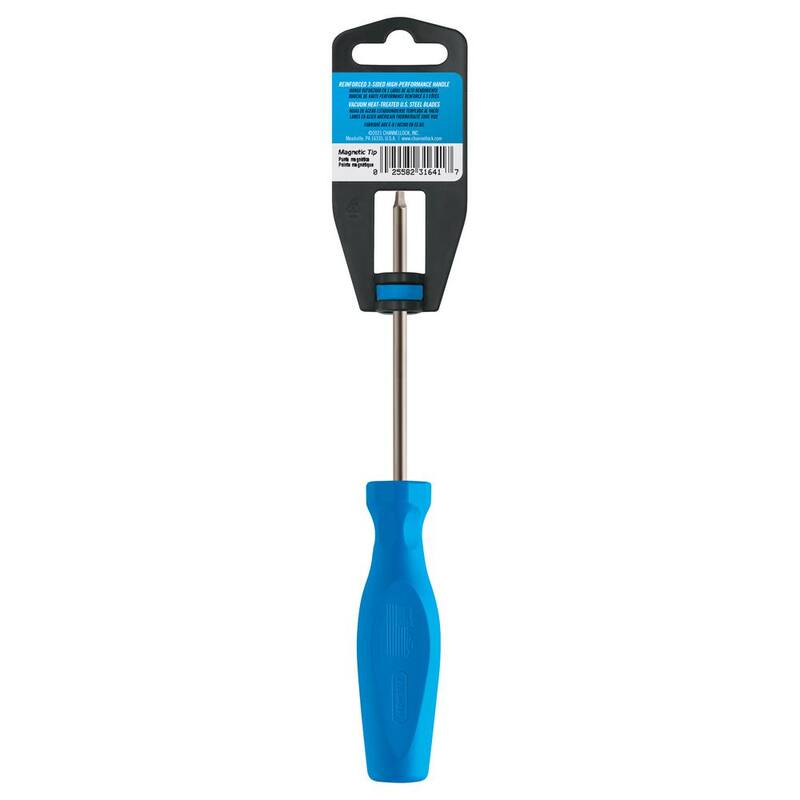 Destornillador de puntas cuadradas #1 de 4 pulgadas de Channellock con mango de tres lóbulos y punta magnética - R104H
