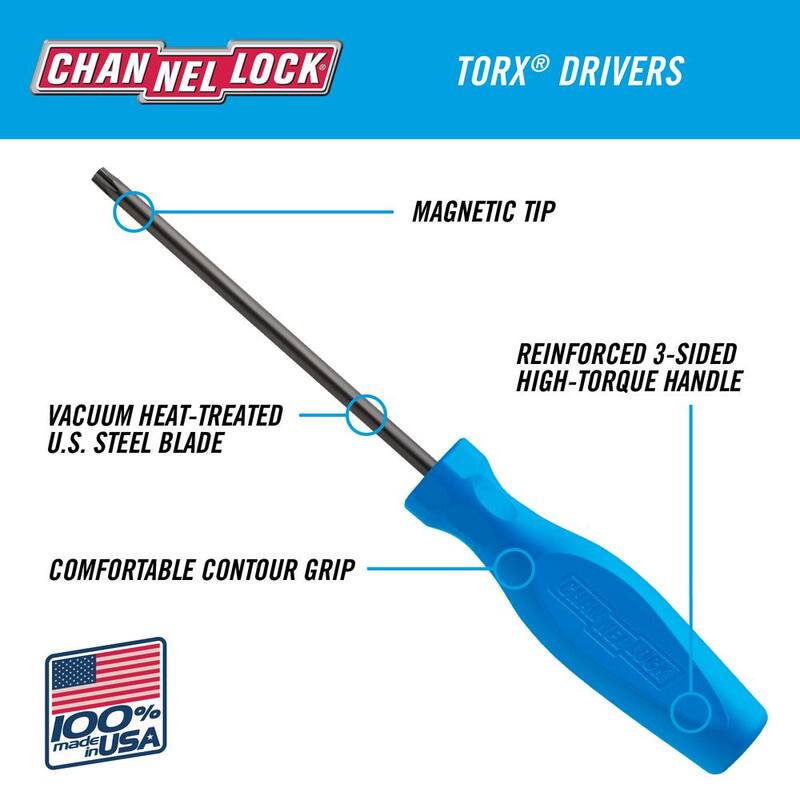 Destornillador de Torx T20 de 3 pulgadas con mango de alto rendimiento de 3 lados - T203H