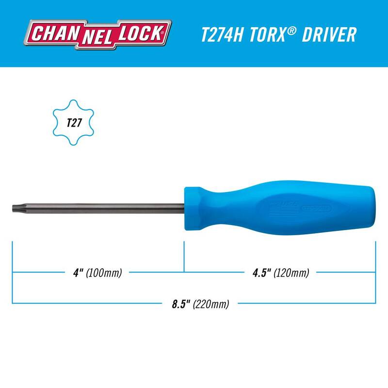 Destornillador de Torx T27 de 4 pulgadas con mango de alto rendimiento de 3 lados - T274H