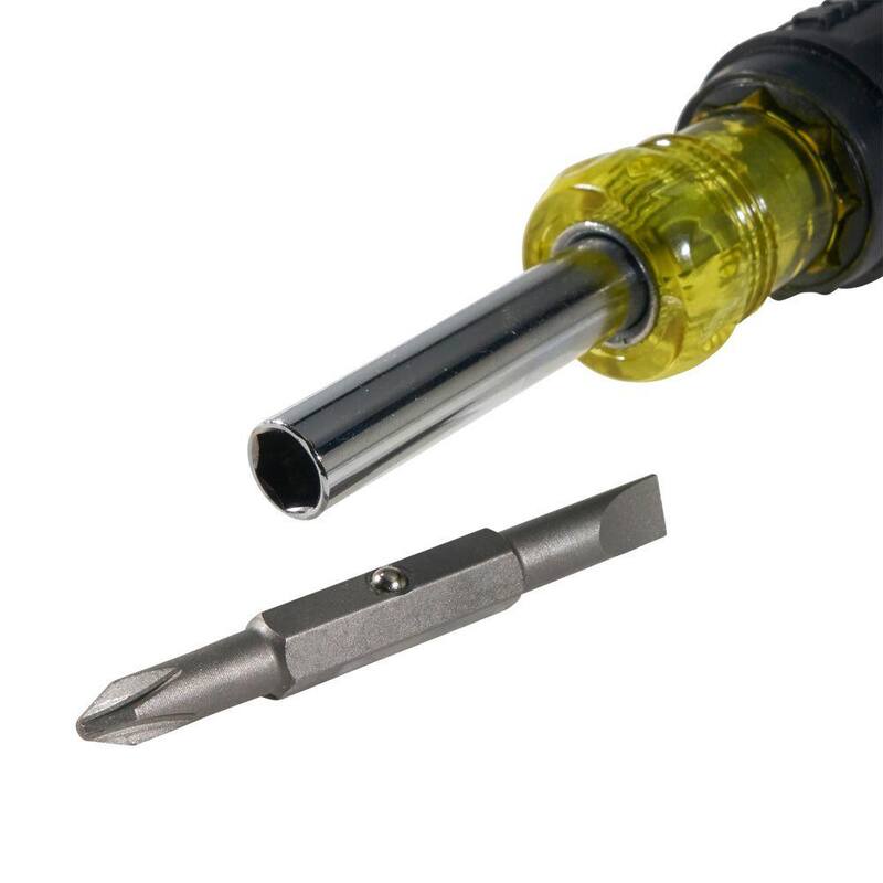 Herramienta 5 en 1 de Klein Tools: Destornillador y Llave para Tuerca con Mango de Agarre Acolchonado - 32476