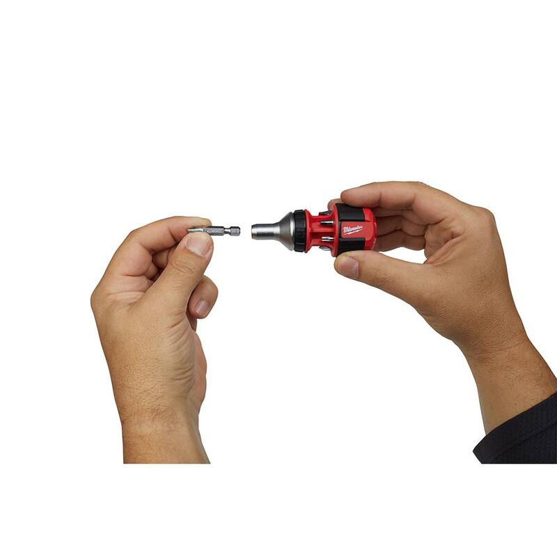 Desarmador de multiusos compacto de trinquete de 8 en 1 de Milwaukee con desarmador de multiusos de trinquete de conducción cuadrada de 9 en 1 (paquete de 2 piezas) - 48-22-2330-48-22-2322