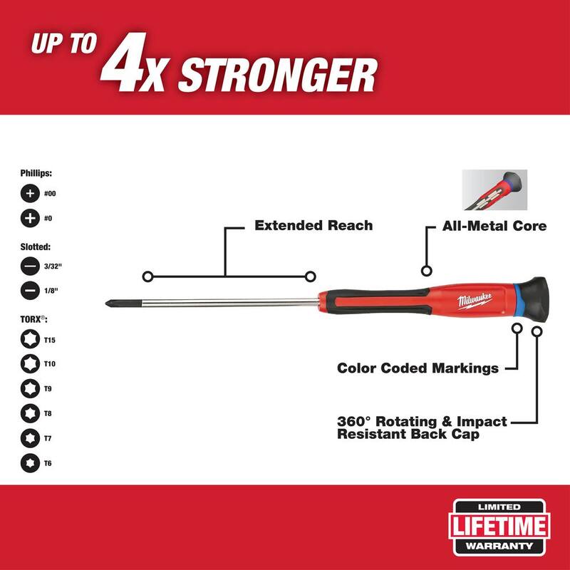 Set de destornilladores de precisión de 10 piezas de Milwaukee con set de destornilladores de variedad de 8 piezas (18 piezas) - 48-22-2612-48-22-2718