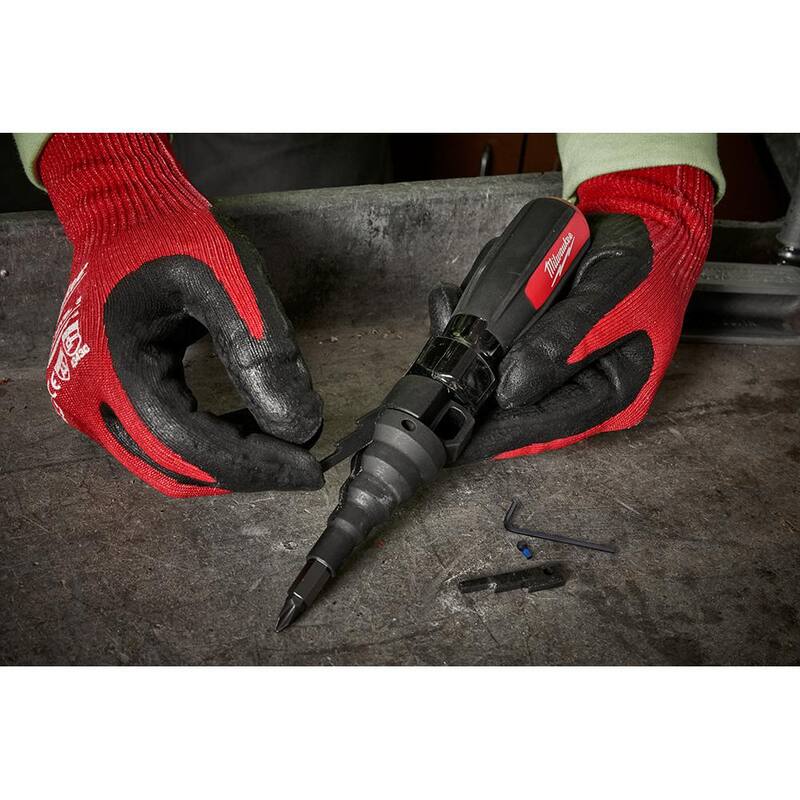 Milwaukee 7-en-1 Destornillador de Tubos con Achaflanado y Cuchilla Plegable FASTBACK 6-en-1 - 48-22-2870-48-22-1505