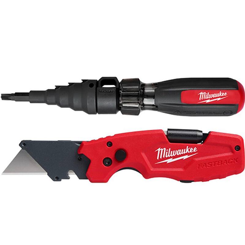Milwaukee 7-en-1 Destornillador de Tubos con Achaflanado y Cuchilla Plegable FASTBACK 6-en-1 - 48-22-2870-48-22-1505