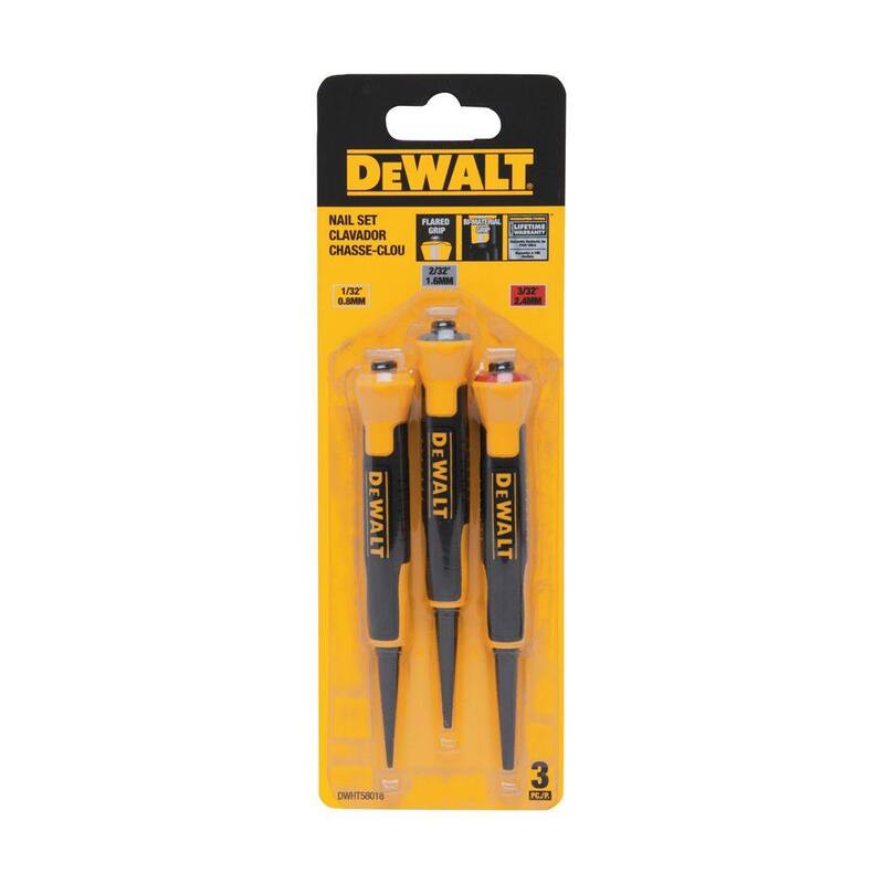 Juego de clavos bimaterial DEWALT 1/32 pulg., 2/32 pulg., 3/32 pulg. (3 piezas) - DWHT58018