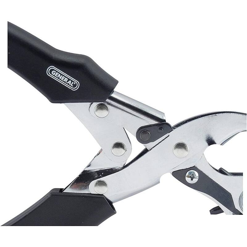 Herramienta de perforación de agujeros giratoria de uso pesado con autocierre de General Tools para perforar cuero, cinturones, collares para mascotas, bolsos y más - 73HD