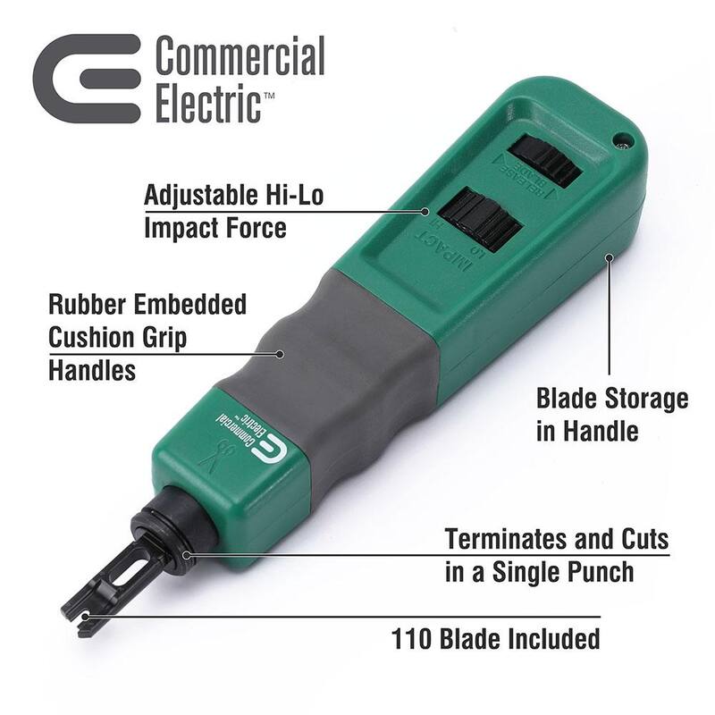 Herramienta de impacto para punch down eléctrico con cuchilla de 110 - CE70804