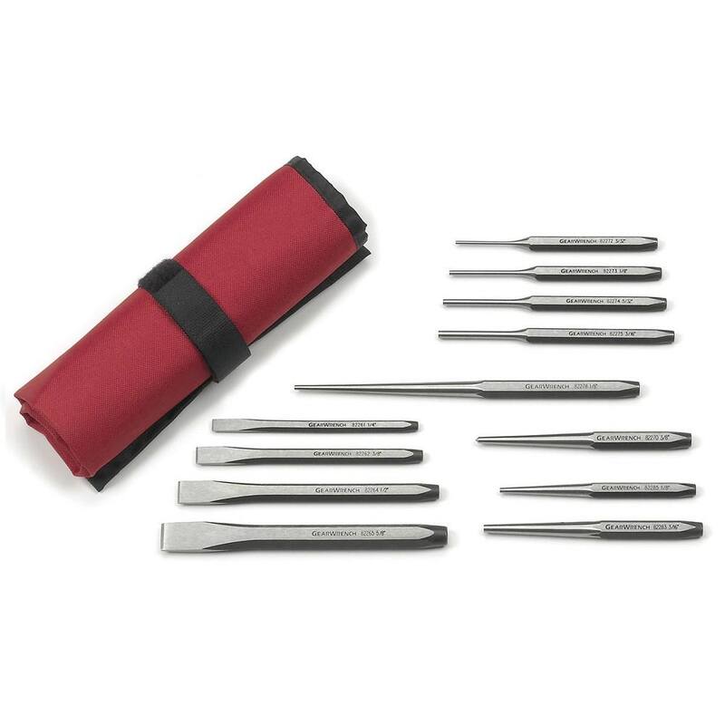 Set de punzones y cinceles GEARWRENCH (12 piezas) - 82305