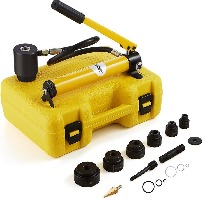 Kit de conductor de golpe hidráulico de 10 toneladas VEVOR con 6 dados y herramienta de agujero de 1/2 a 2 pulgadas