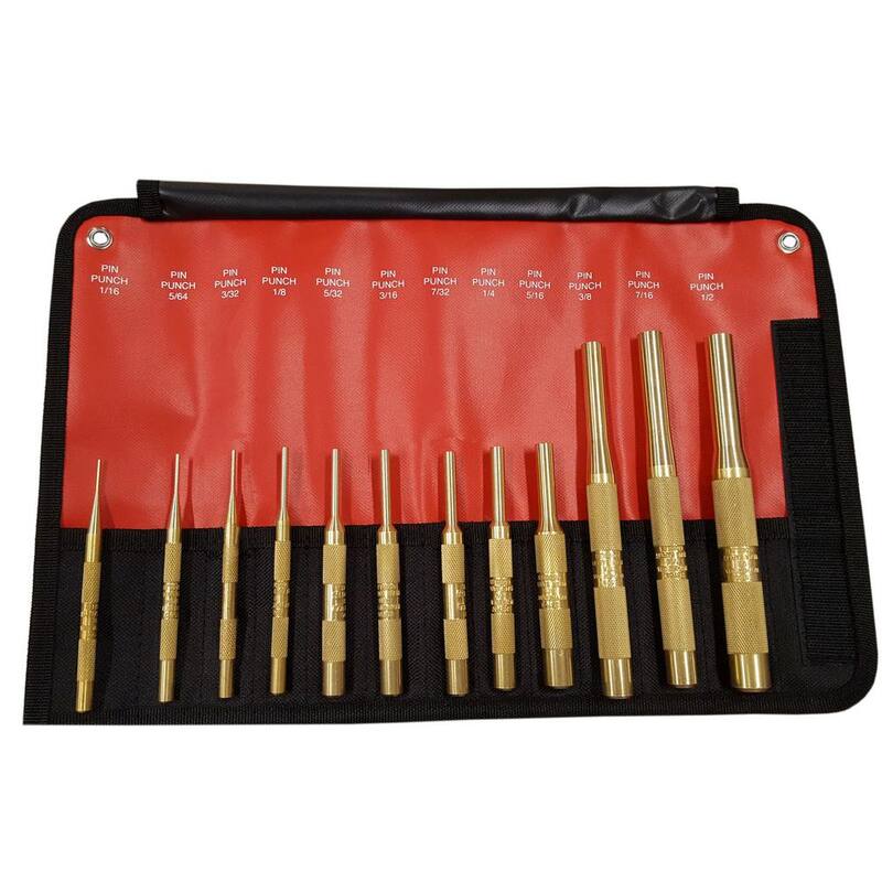 Set de punzones de pasador de latón Mayhew (12 piezas) - 67008