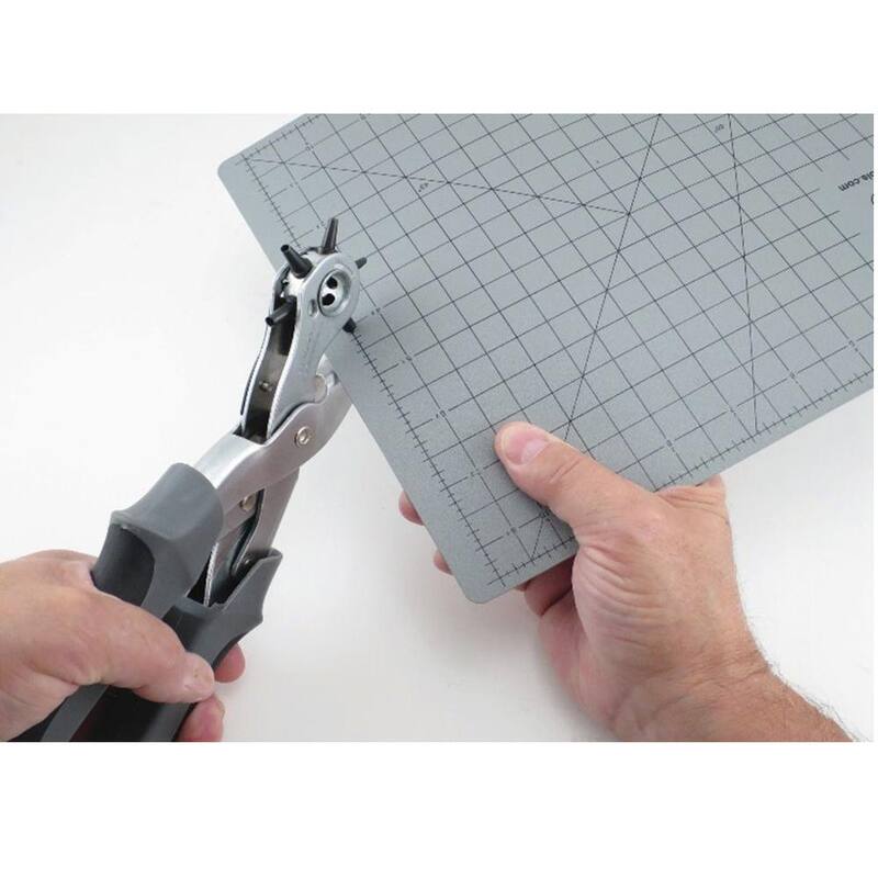 Perforadora de agujeros giratoria de alta resistencia con apertura automática de General Tools para perforar cuero, cinturones, collares para mascotas, bolsos y más - 73