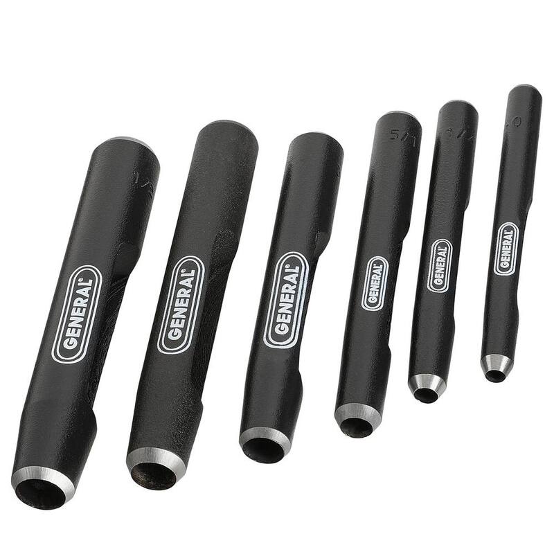 Juego de punzones de acero hueco de General Tools (6 piezas) - 1280ST