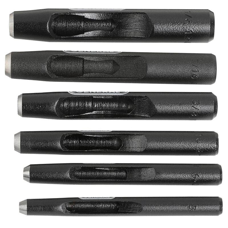 Juego de punzones de acero hueco de General Tools (6 piezas) - 1280ST