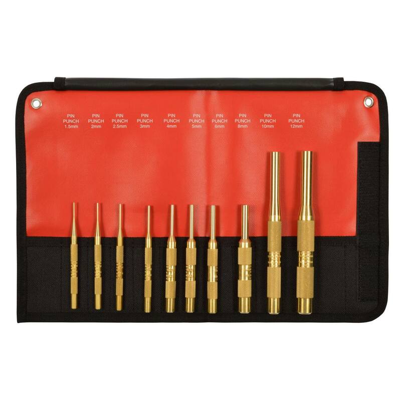 Set de punzones de pasador métrico de latón Mayhew (10 piezas) - 61387