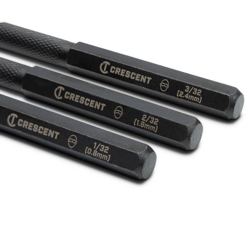 Juego de Punzones de Acero Crescent de 5 pulgadas (3 piezas) - CNPS12332S