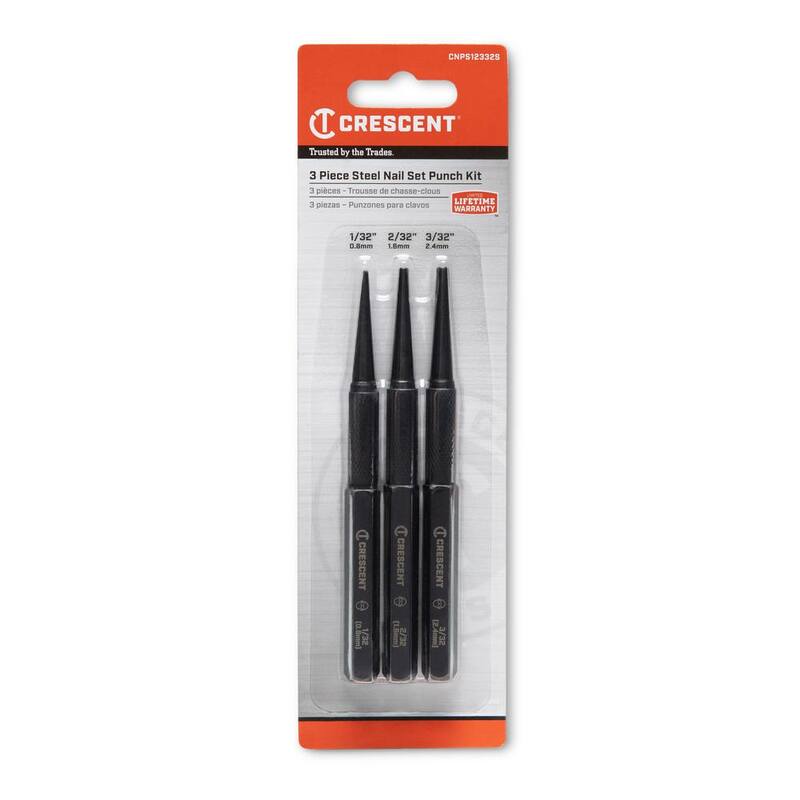 Juego de Punzones de Acero Crescent de 5 pulgadas (3 piezas) - CNPS12332S