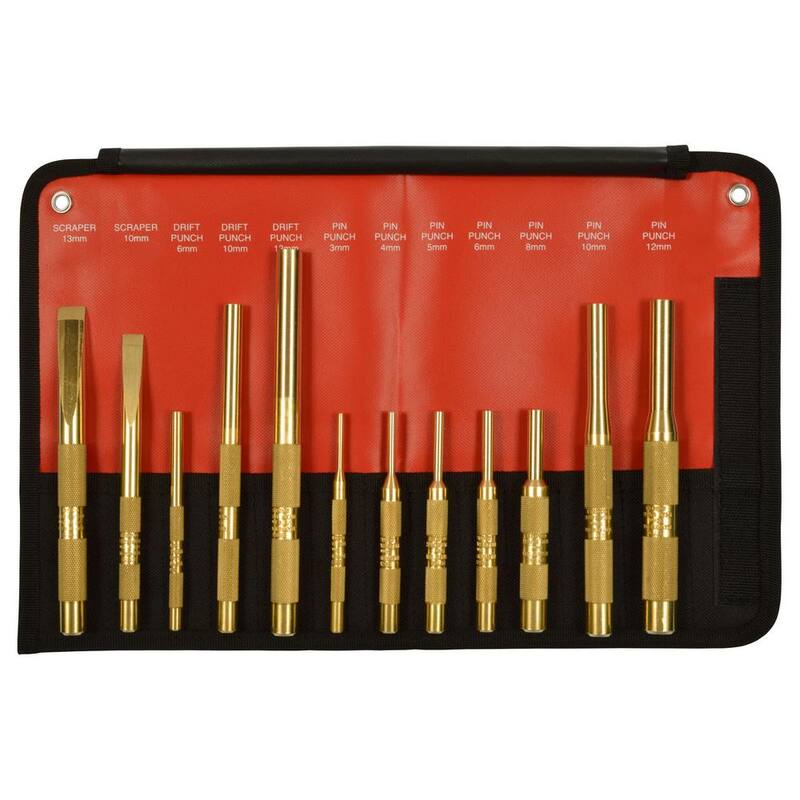 Set de punzones y raspadores métricos de latón Mayhew (12 piezas) - 61397