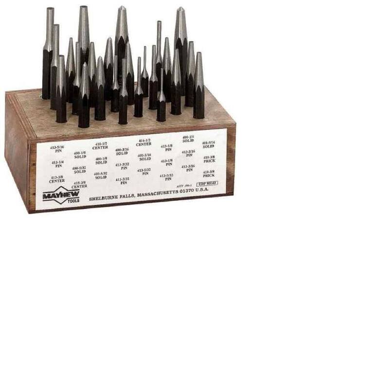 Set de punzones de botador Mayhew Wood Box (24 piezas) - 80040