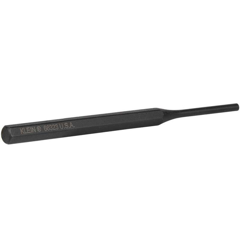 Klein Tools Punzón de Pasador, 5-1/4 Pulgadas, Diámetro de Punto de 5/32 Pulgadas - 66323