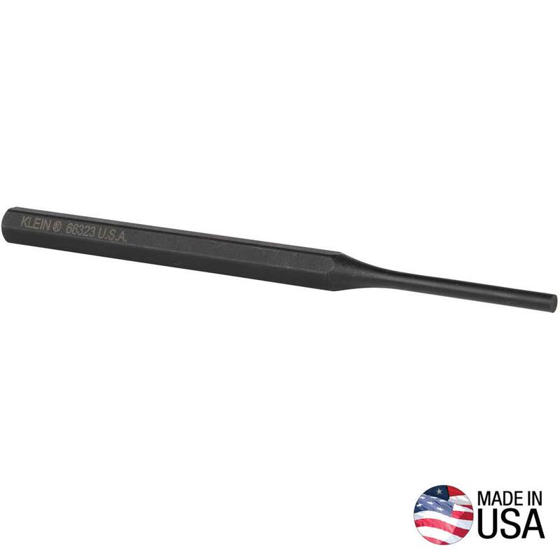 Klein Tools Punzón de Pasador, 5-1/4 Pulgadas, Diámetro de Punto de 5/32 Pulgadas - 66323