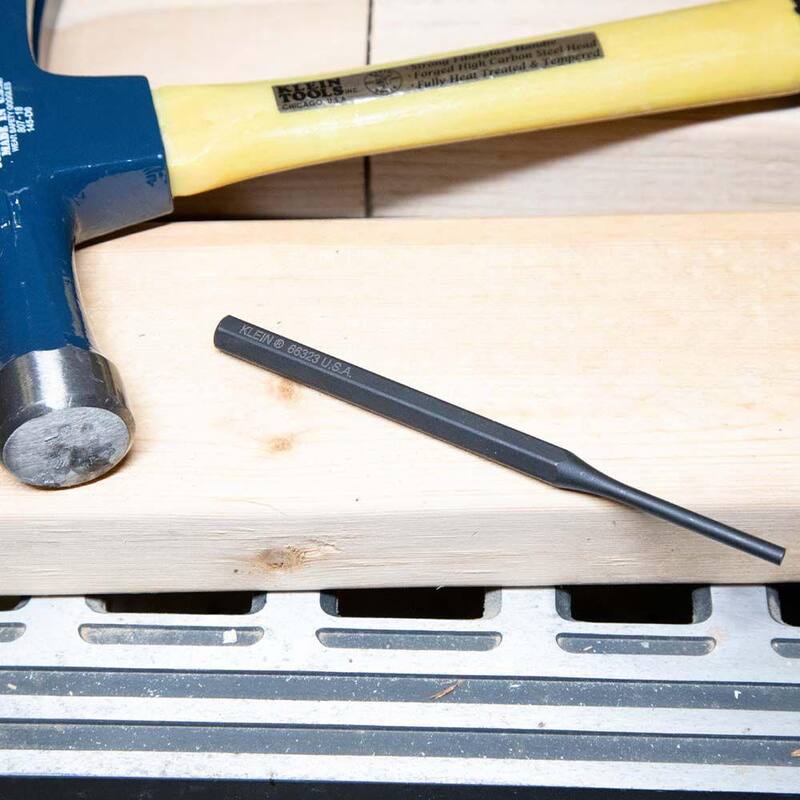 Klein Tools Punzón de Pasador, 5-1/4 Pulgadas, Diámetro de Punto de 5/32 Pulgadas - 66323