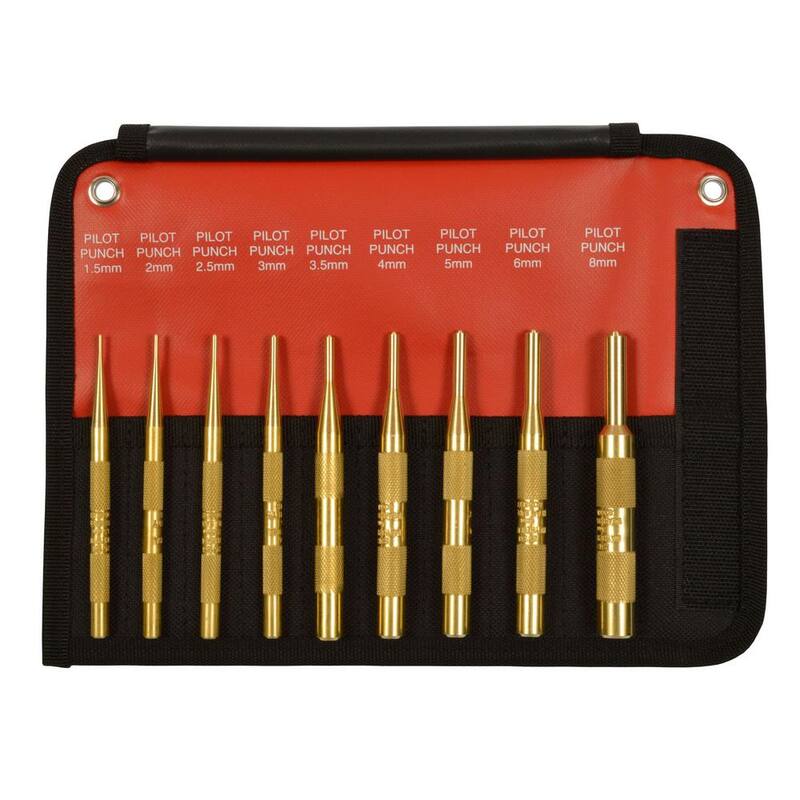 Conjunto de punzones Mayhew de latón métrico (de 9 piezas) - 61388