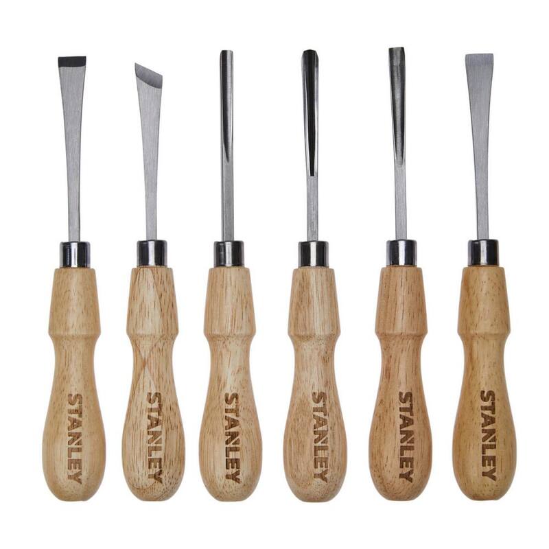 Set de tallado de madera Stanley (6 piezas) - STHT16863