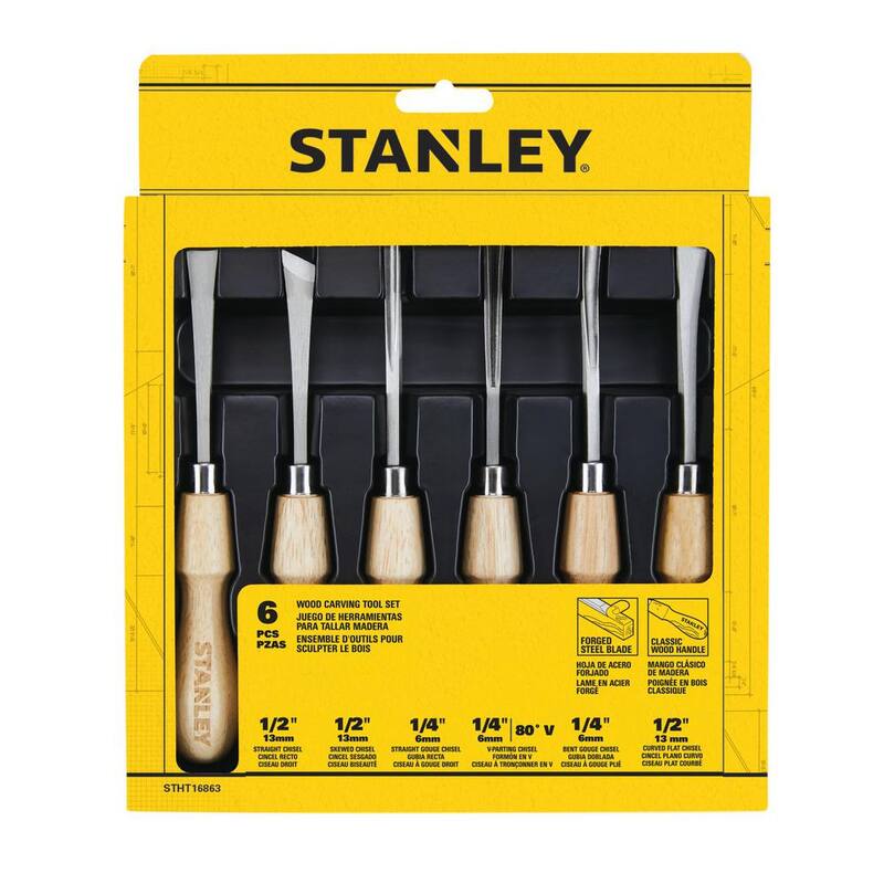 Set de tallado de madera Stanley (6 piezas) - STHT16863