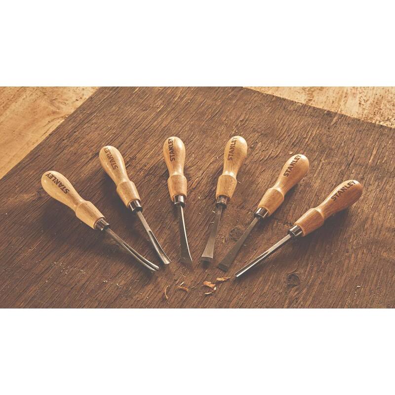 Set de tallado de madera Stanley (6 piezas) - STHT16863