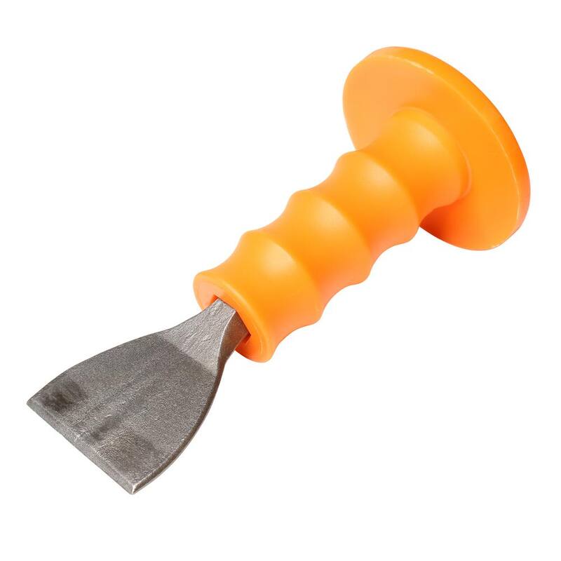 Mayhew Tools Cincel de albañil con protección para la mano de 2-1/4 pulg. x 7-3/4 pulg. - 35705