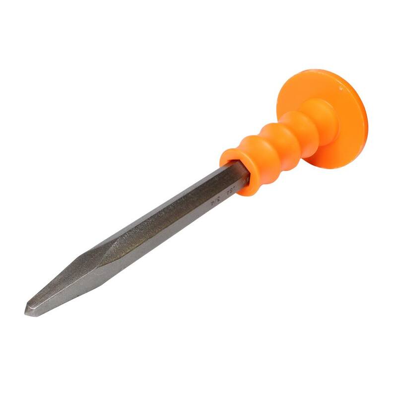 Mayhew 3/4 in. x 12 in. Cincel punta de toro con guardamanos Guardian - 80205