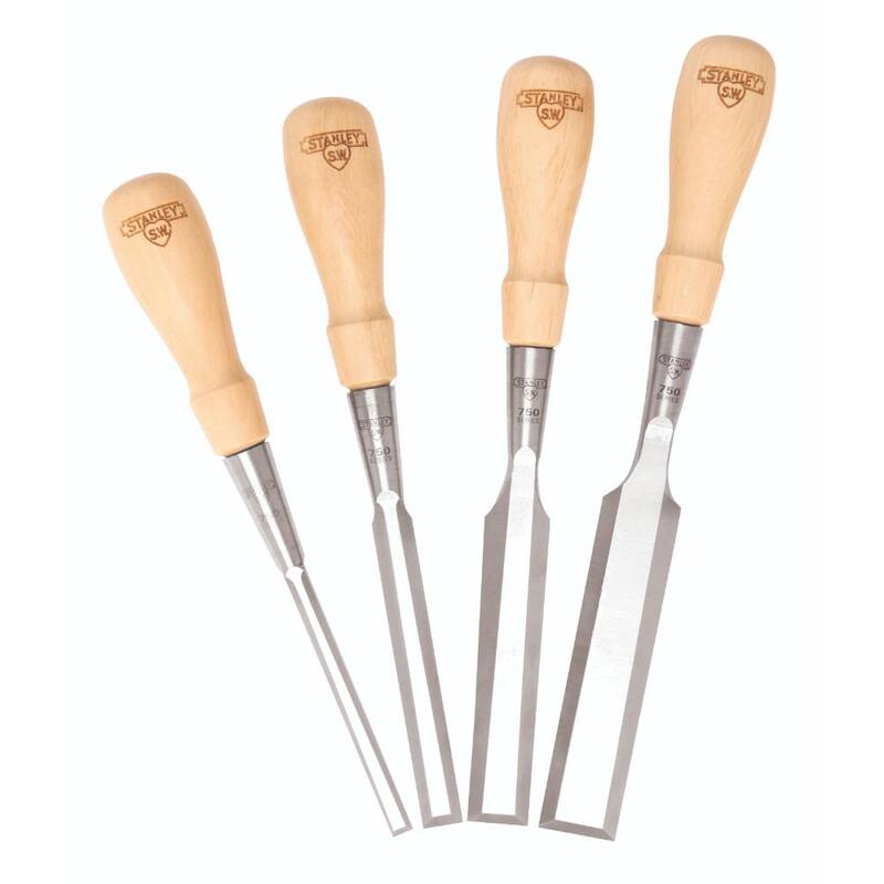 Juego de cinceles de mango para madera Stanley Sweetheart 750 Series (4 piezas) - 16-791