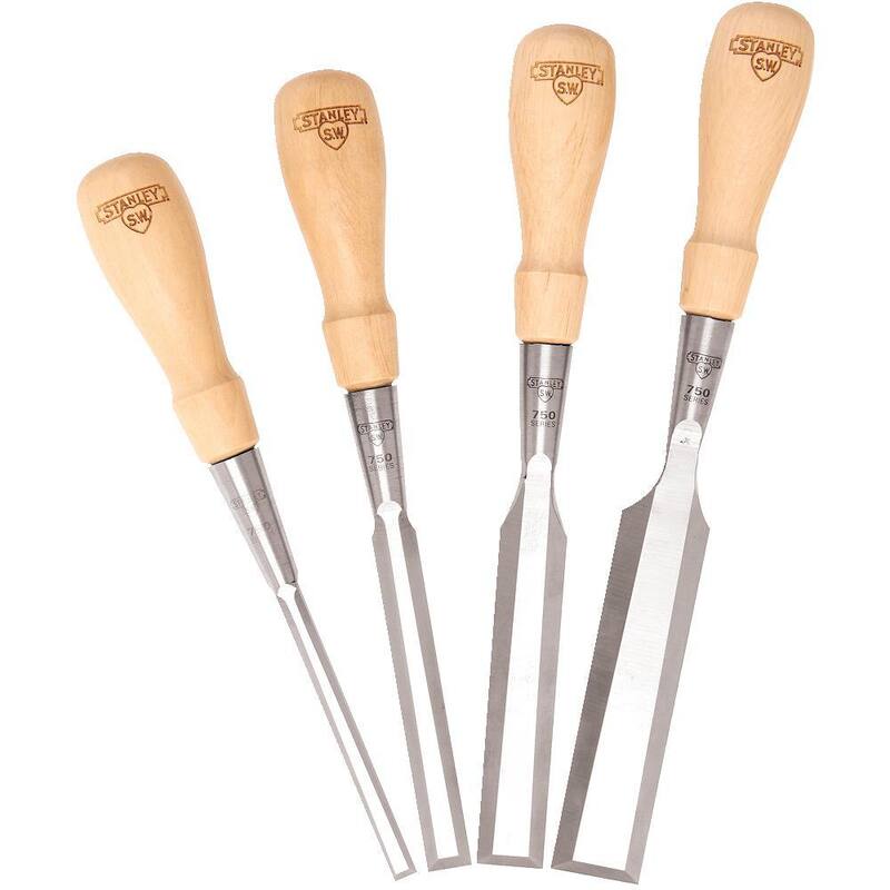 Juego de cinceles de mango para madera Stanley Sweetheart 750 Series (4 piezas) - 16-791