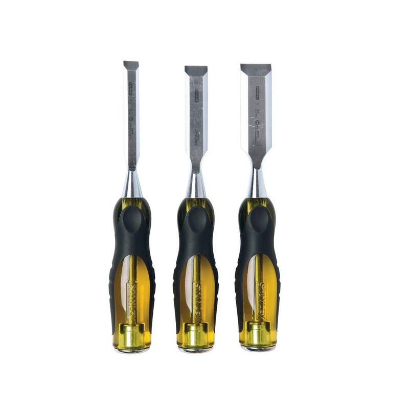 Stanley FATMAX Juego de Cinceles para Madera con Mango Thru-Tang (3 Piezas) - 16-970