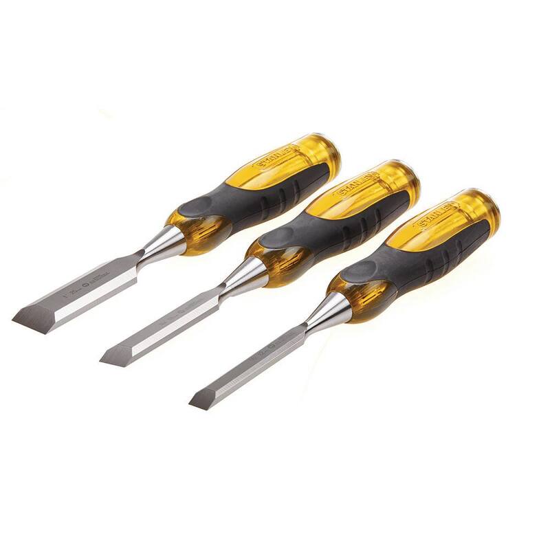Stanley FATMAX Juego de Cinceles para Madera con Mango Thru-Tang (3 Piezas) - 16-970