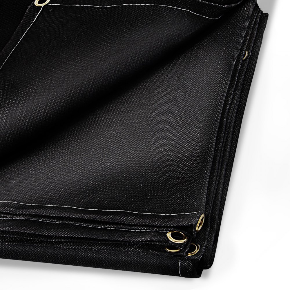VEVOR 8 x 10 Ft Welding Blanket Black Fiberglass Blanket Portable Fiberglass Fire Retardant Blanket Welding Mat Welding Fireproof Thermal Resistant Insulation With Carry Bag - HT8X10HS000000001V0