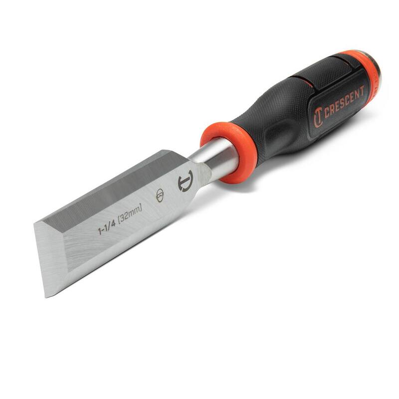 Cincel de madera de 1-1/4 pulgadas con agarre y tapa de extremo de golpeo - CWCH114