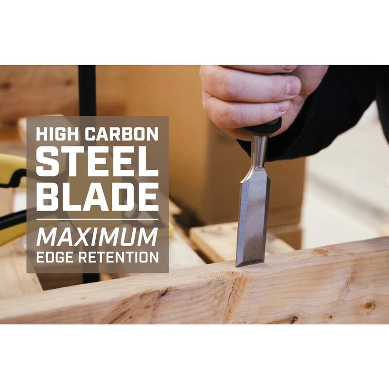 Cincel de madera SPEC OPS, hoja de 1/2 pulgadas, hoja de acero de alto carbono, agarre absorbente de impacto - SPEC-C1-12