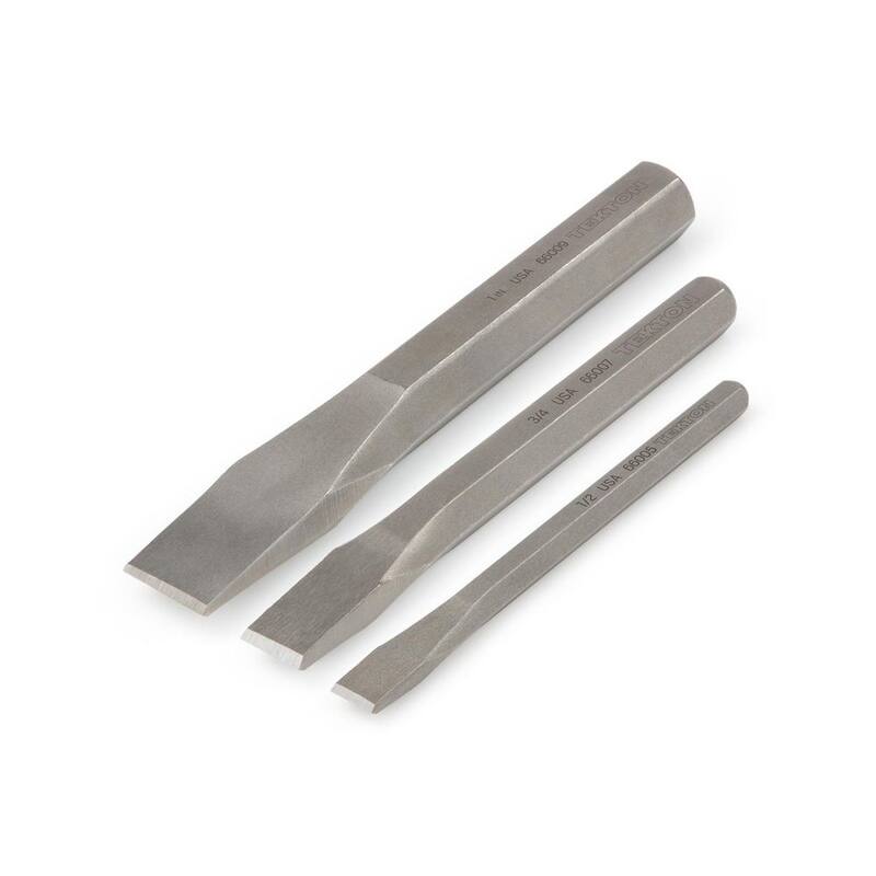 Juego de Cinceles Fríos TEKTON de 1/2 pulgada, 3/4 de pulgada, 1 pulgada (3 piezas) - PNC91003