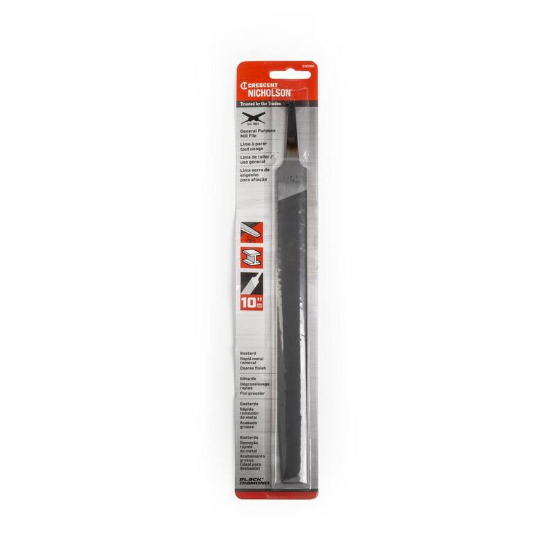 Lima Bastarda de Corte Simple de Molino de 10 pulgadas de Crescent Nicholson - 21839N