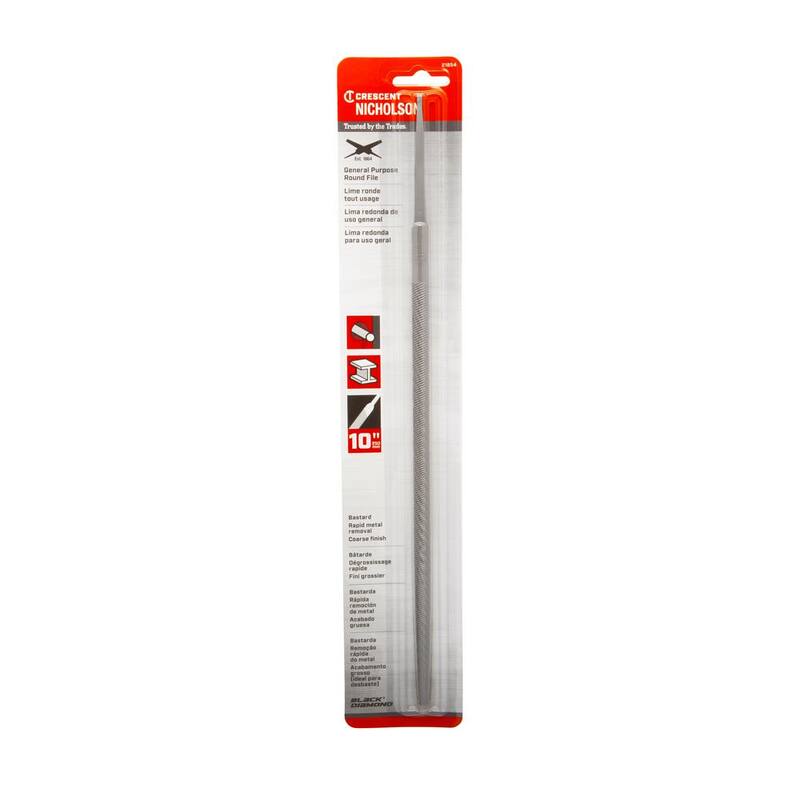 Lima redonda de corte simple de 10 pulgadas Crescent Nicholson - 21854